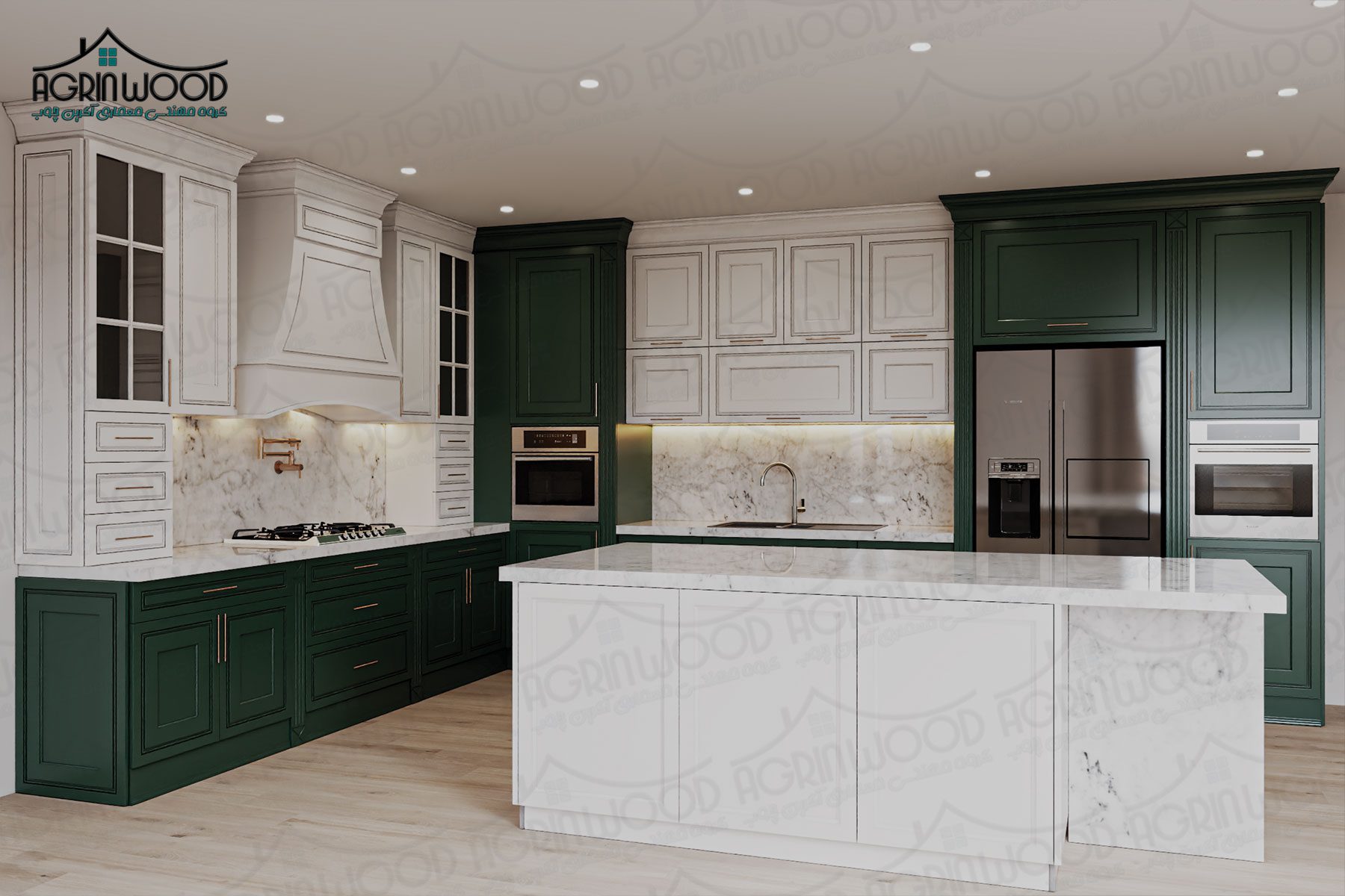 ۳ ترکیب دو رنگ کابینت