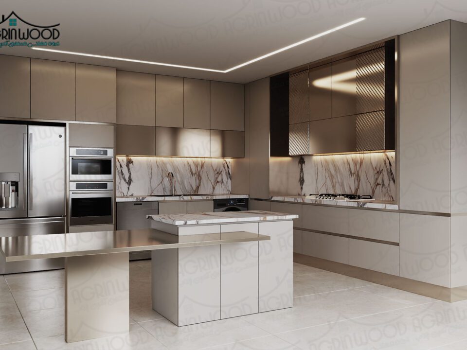 ۳ مدل کابینت ام دی اف دو رنگ