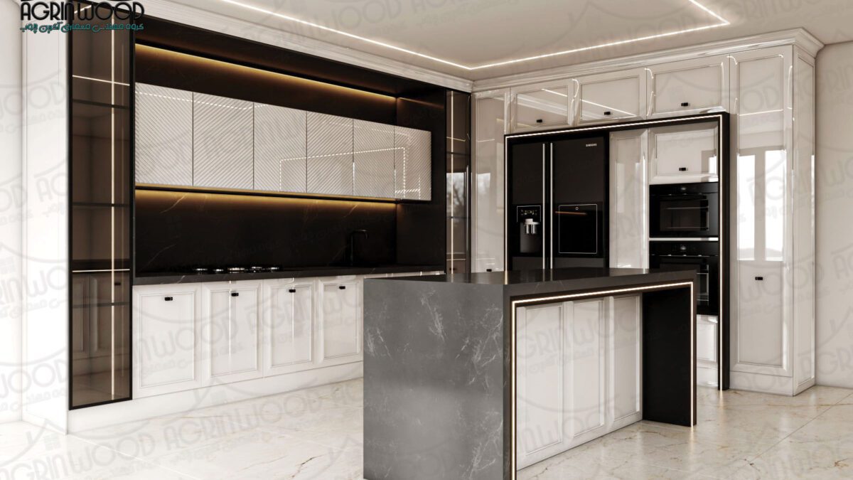 بهترین کابینت با درب شیشه ای