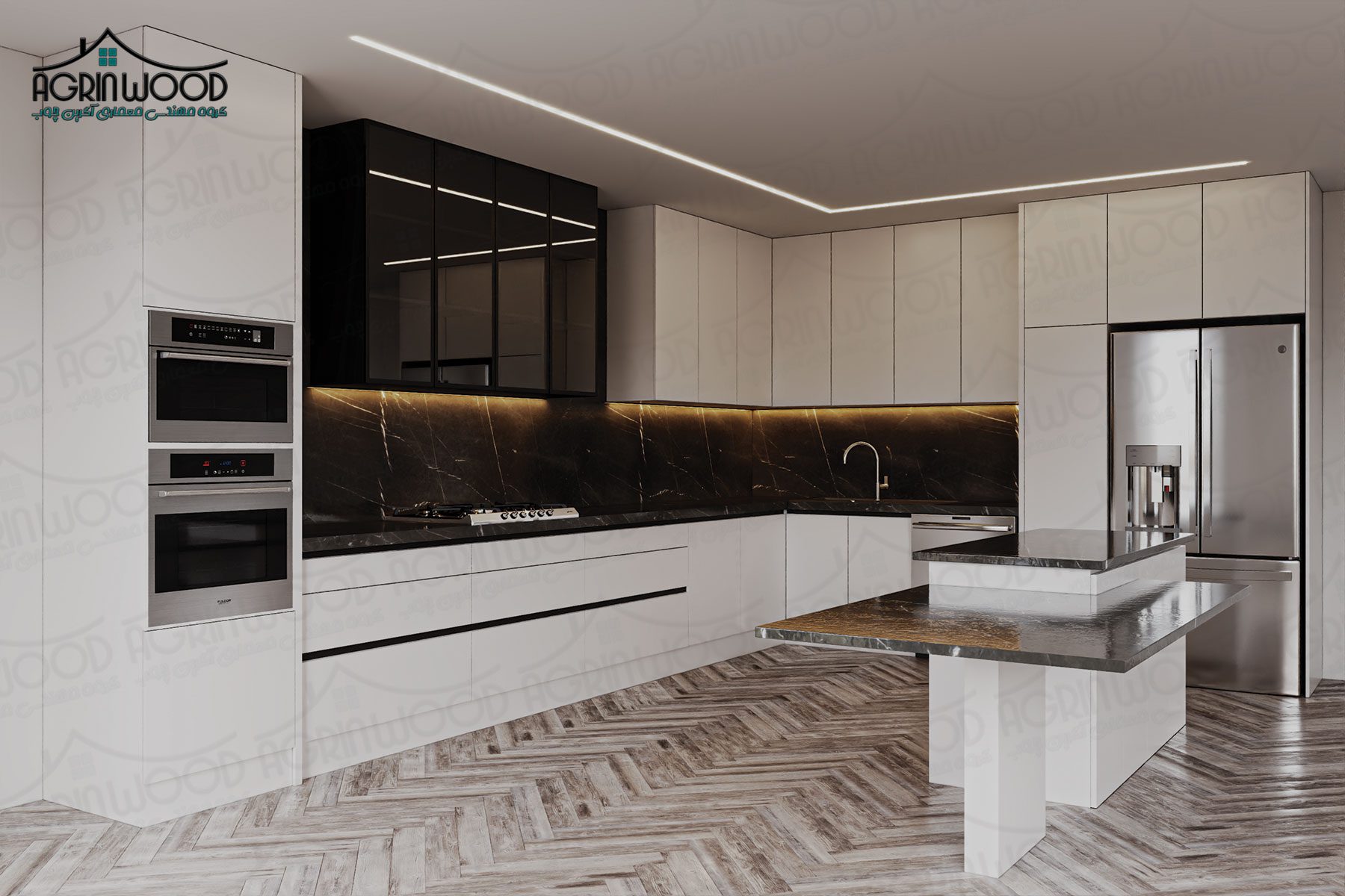 کابینت مدرن فریم لس