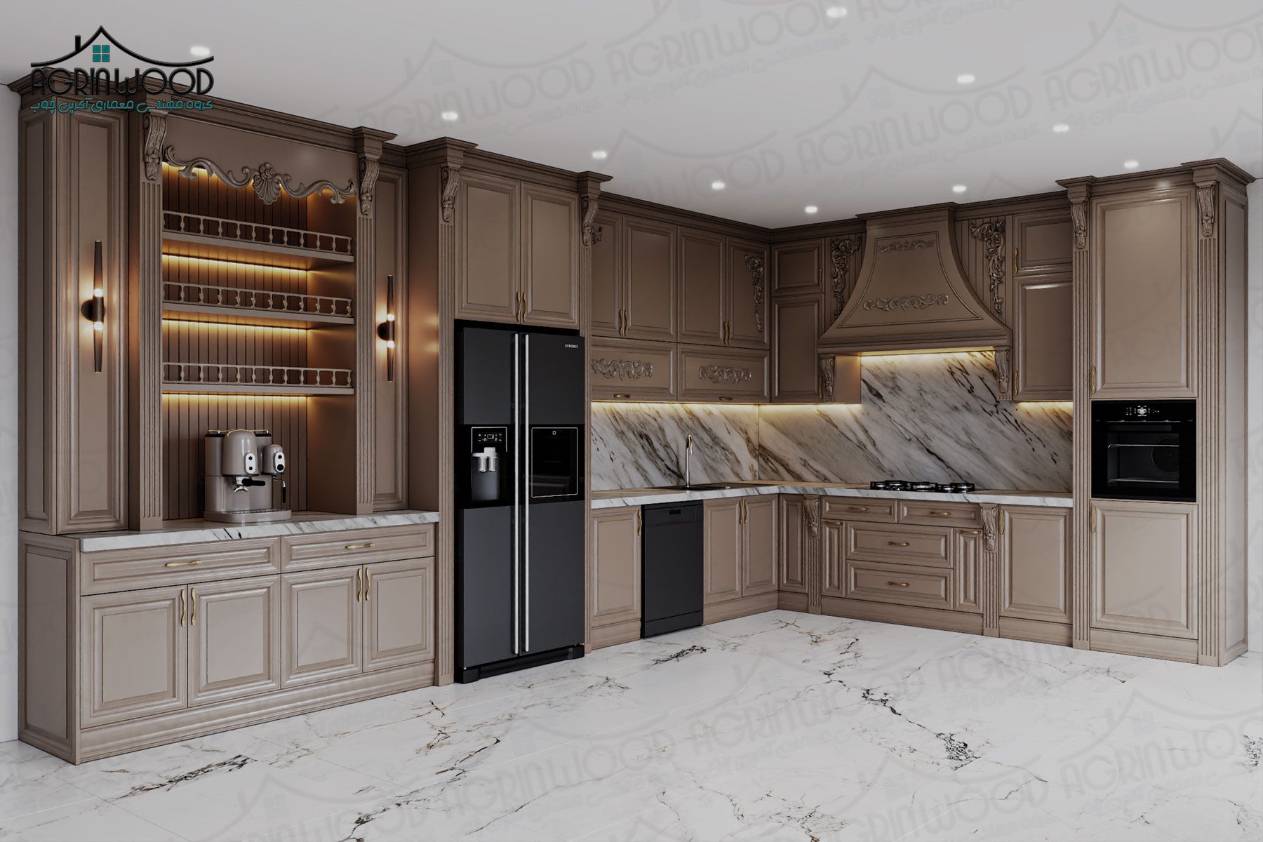 کابینت روکش چوب ساده کابینت روکش چوب ساده