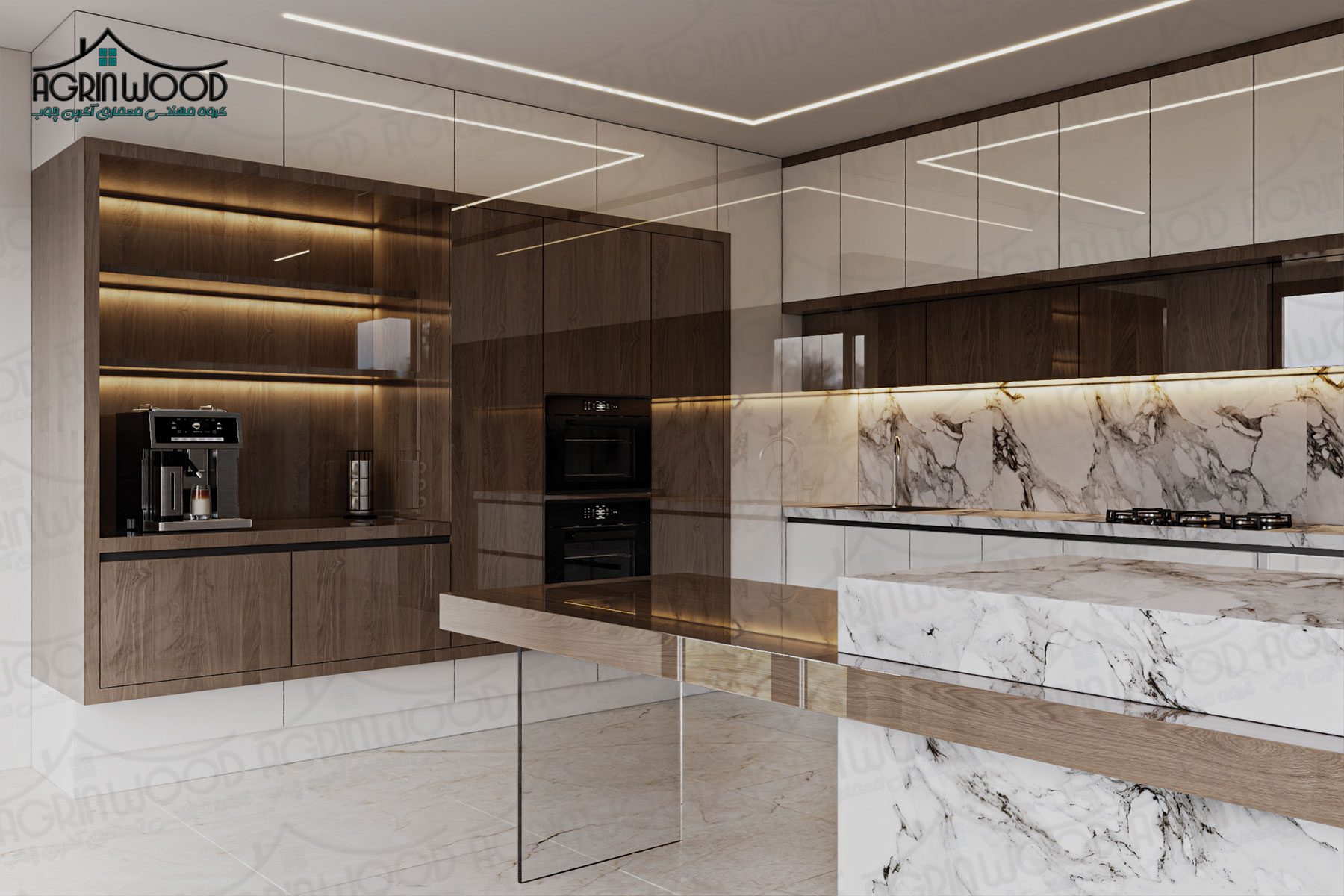 مزایا و معایب کابینت براق های گلاس در آشپزخانه مدرن