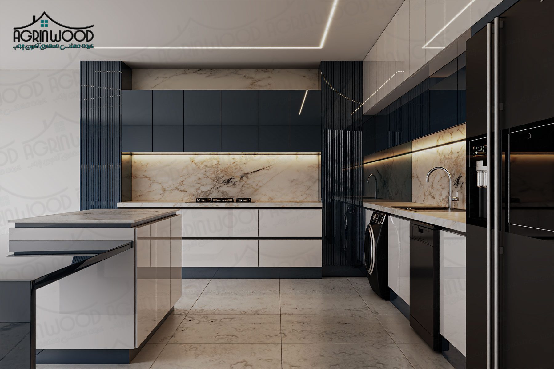 مزایا و معایب کابینت براق های گلاس در آشپزخانه مدرن