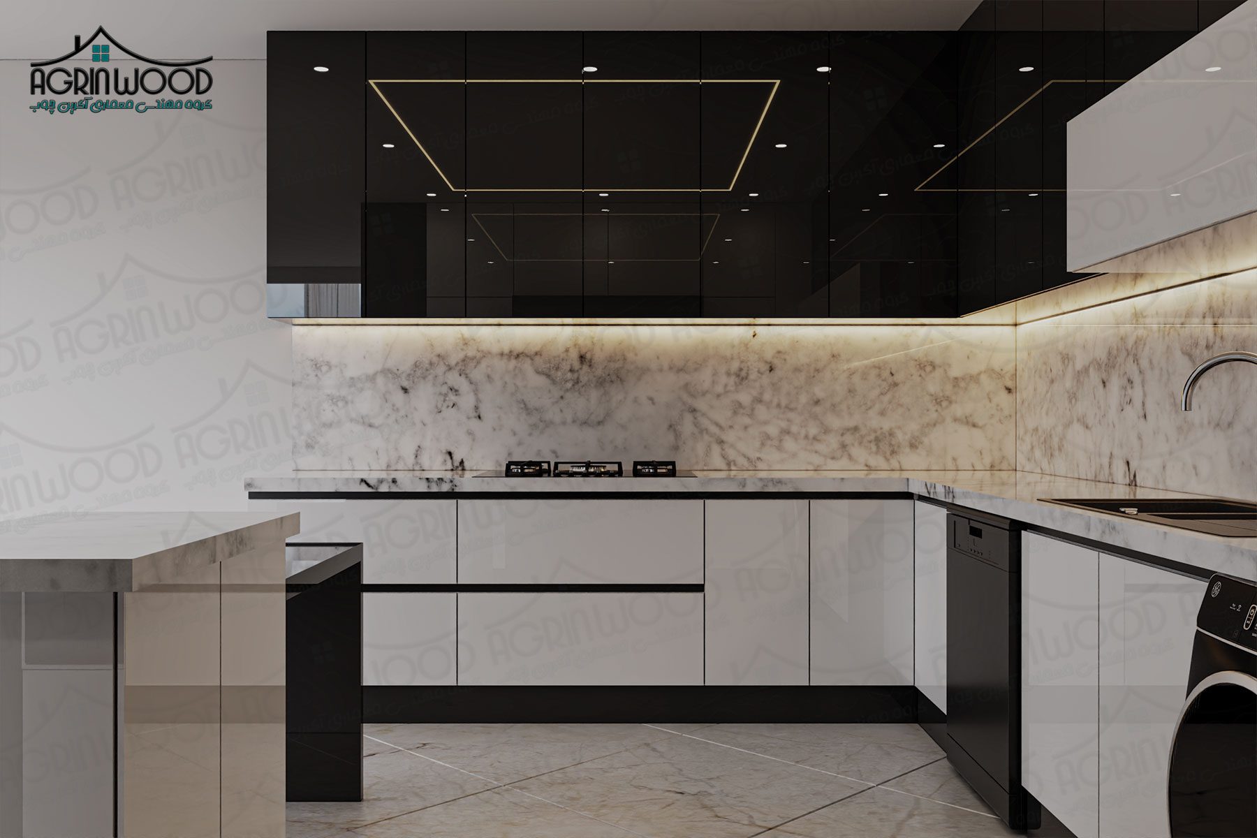 ایده‌هایی برای نورپردازی داخل کابینت