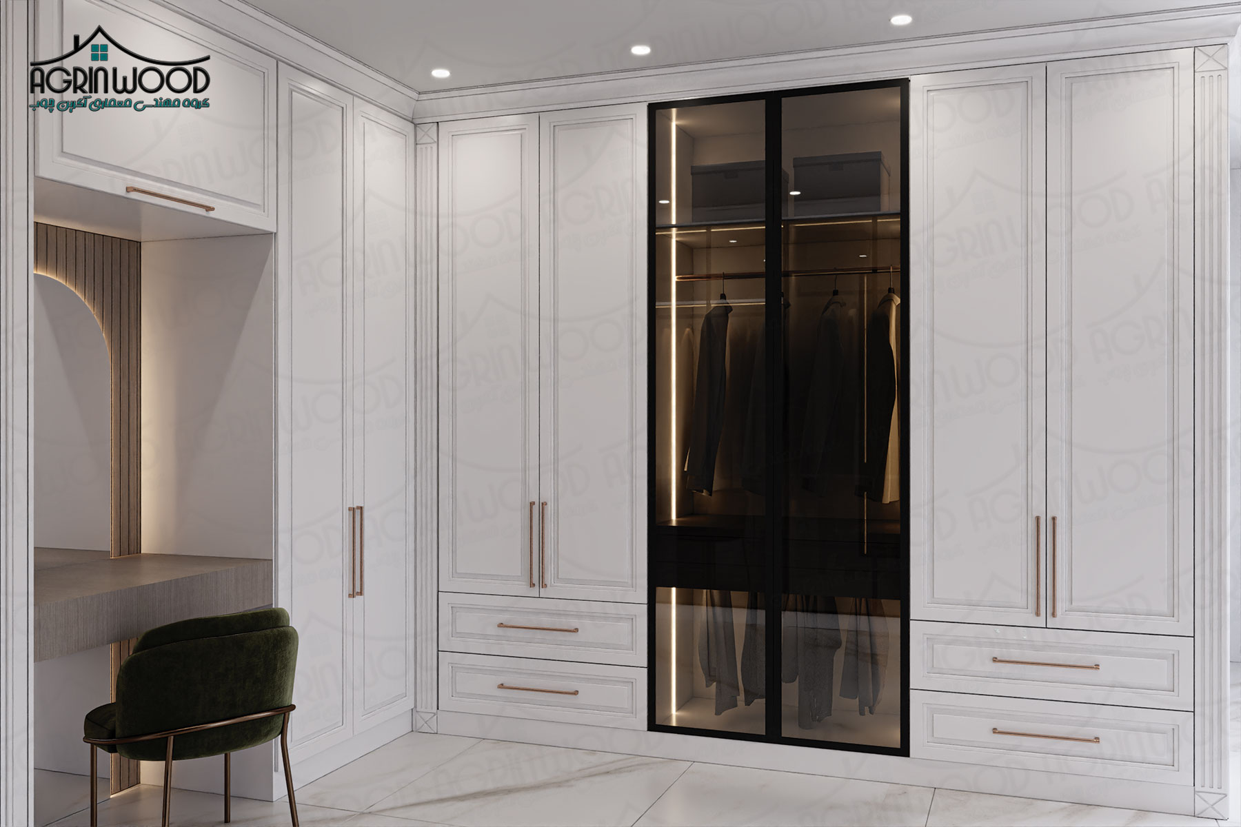 ست کابینت و کمد با درب فریم لس ست کابینت و کمد با درب فریم لس