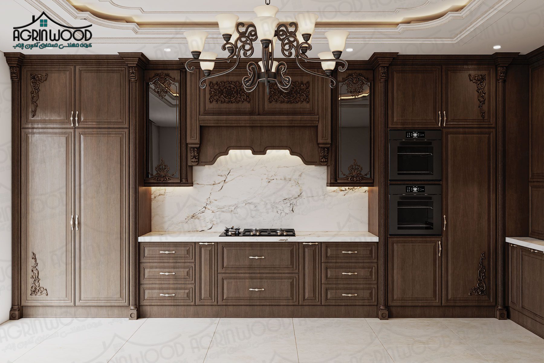 کابینت روکش چوب طرحدار کابینت روکش چوب طرحدار