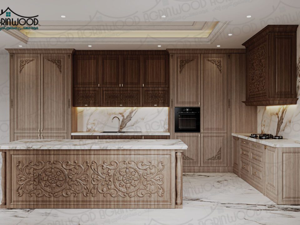 کابینت روکش چوب و ام‌ دی‌ اف