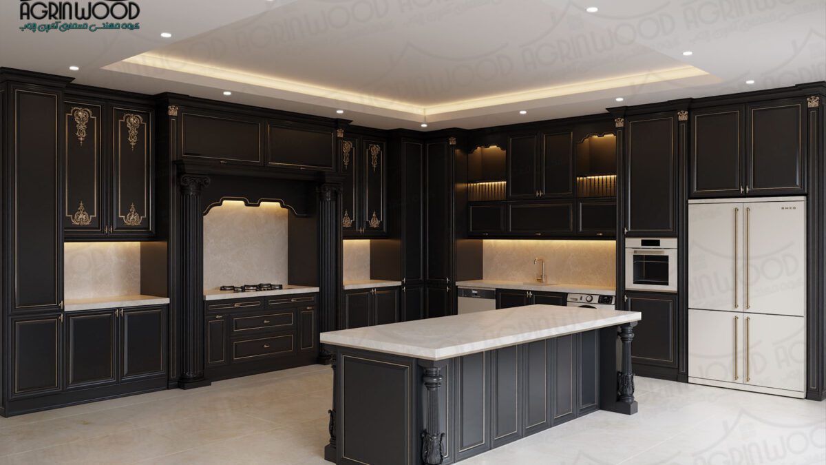 کابینت کلاسیک روکش وکیوم یا رنگ