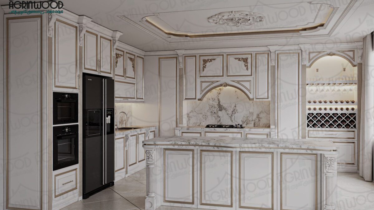 کابینت سفید ممبران با ام دی اف