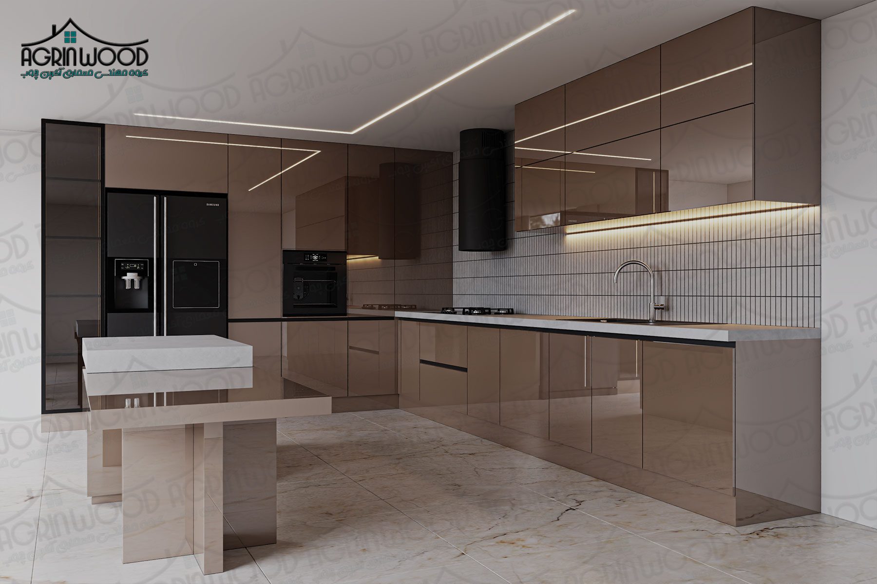 کابینت پلی گلاس یا های گلاس