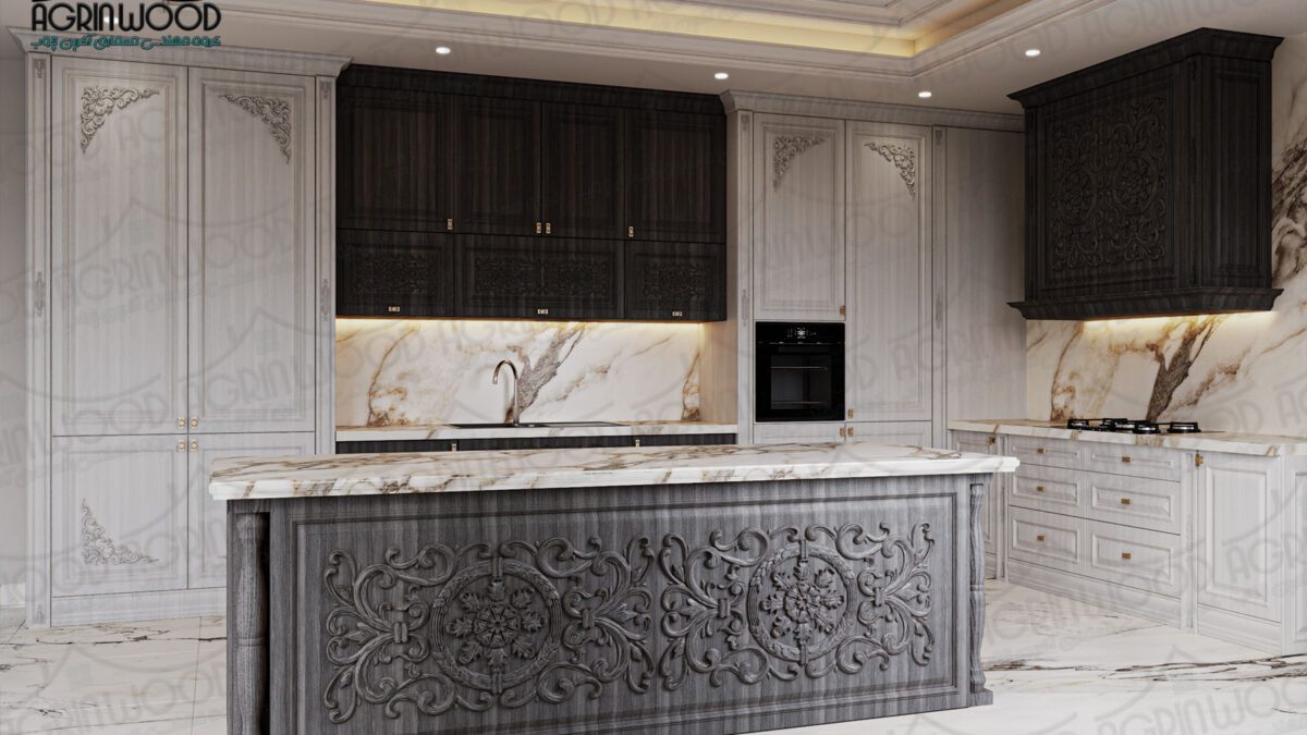 کابینت روکش چوب و ممبران