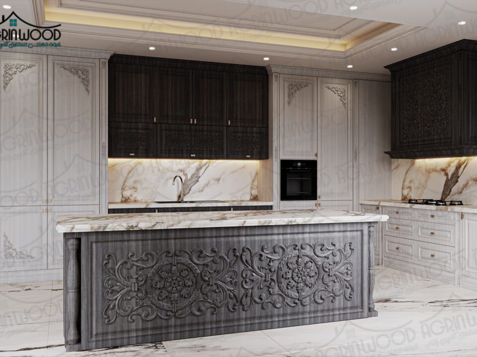 کابینت روکش چوب و ممبران