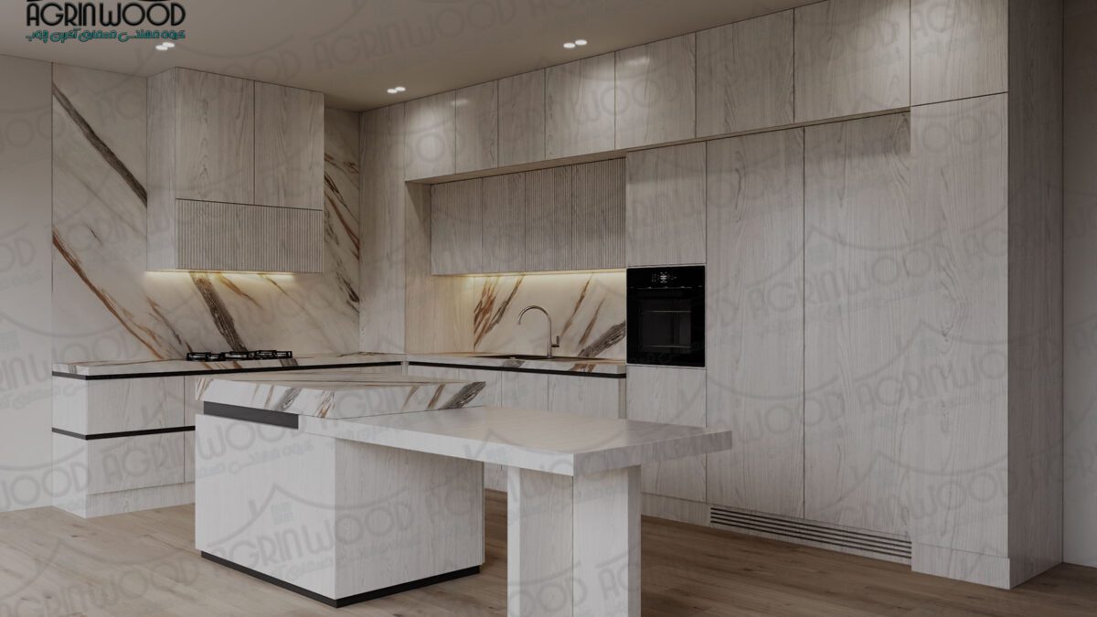 کابینت طرحدار سفید