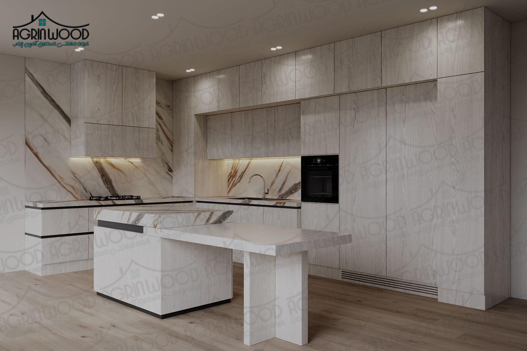 کابینت طرحدار سفید