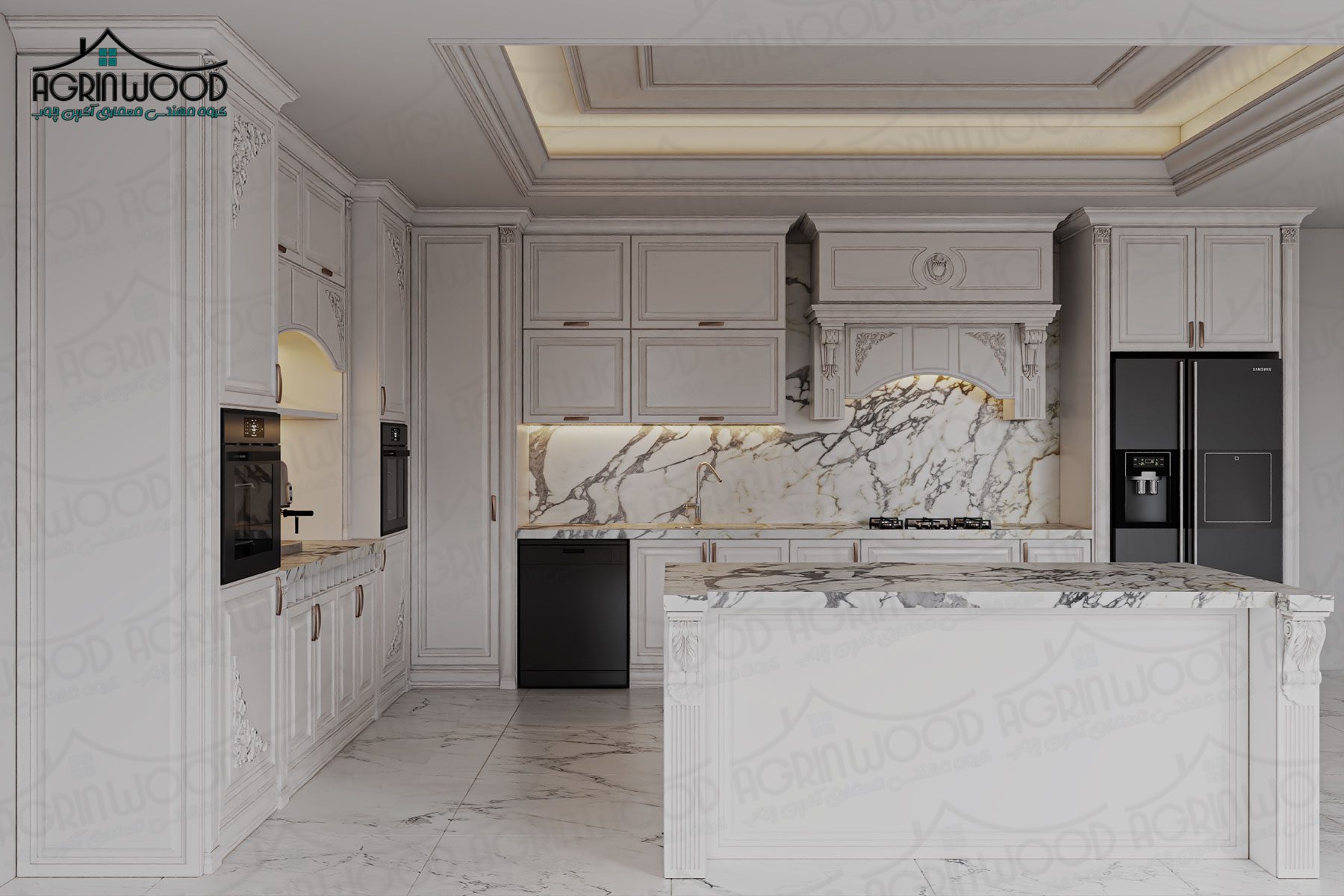 کابینت طرحدار روکش چوب کابینت طرحدار روکش چوب