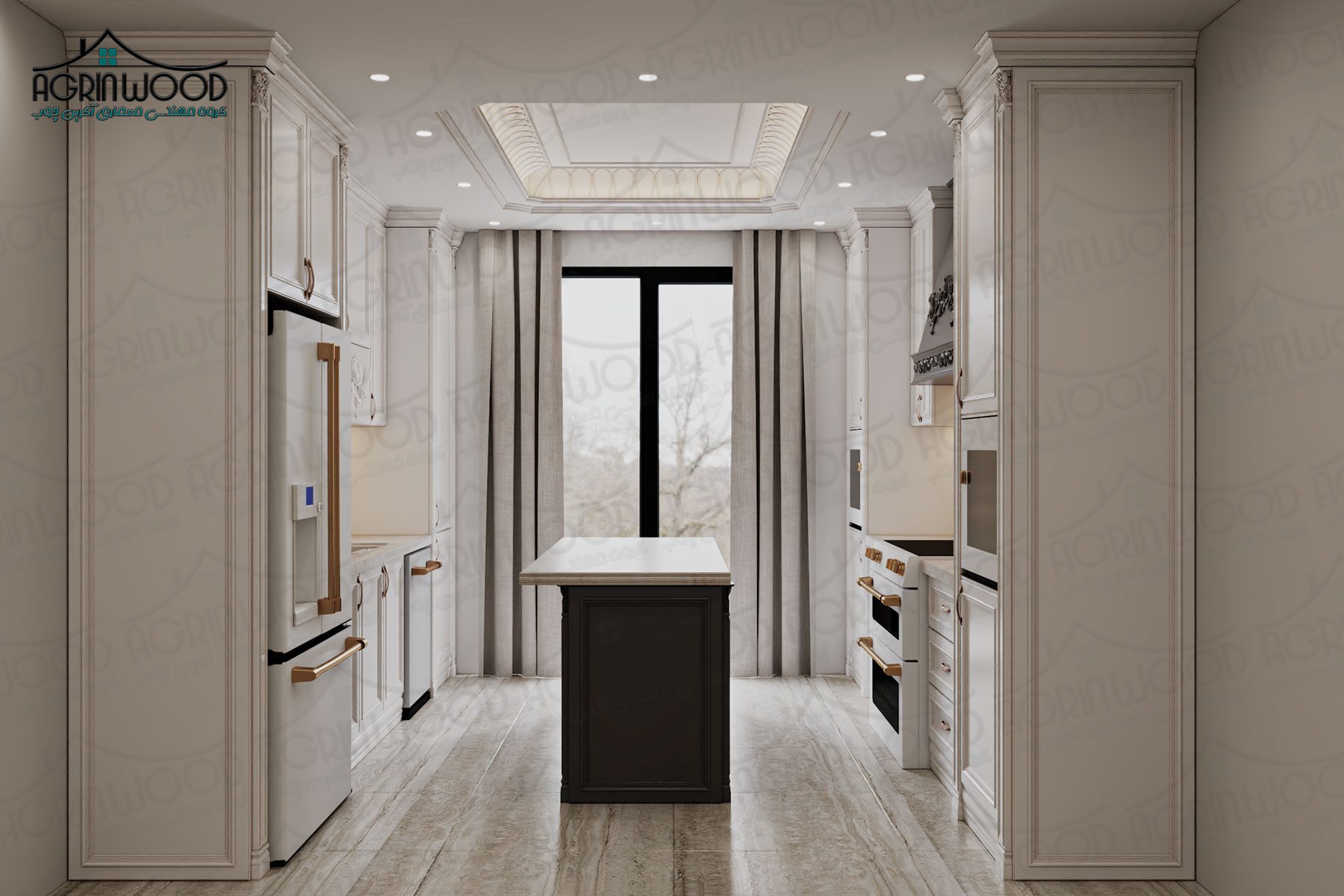 کابینت سفید ممبران با ام دی اف