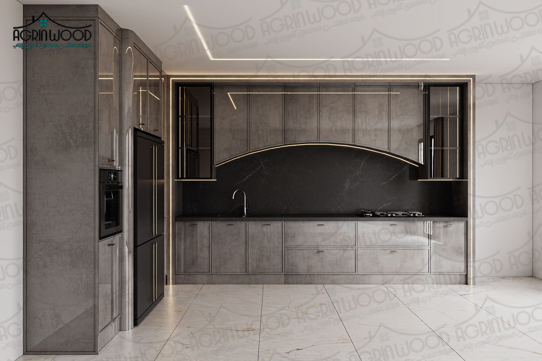 کابینت طرحدار نئوکلاسیک