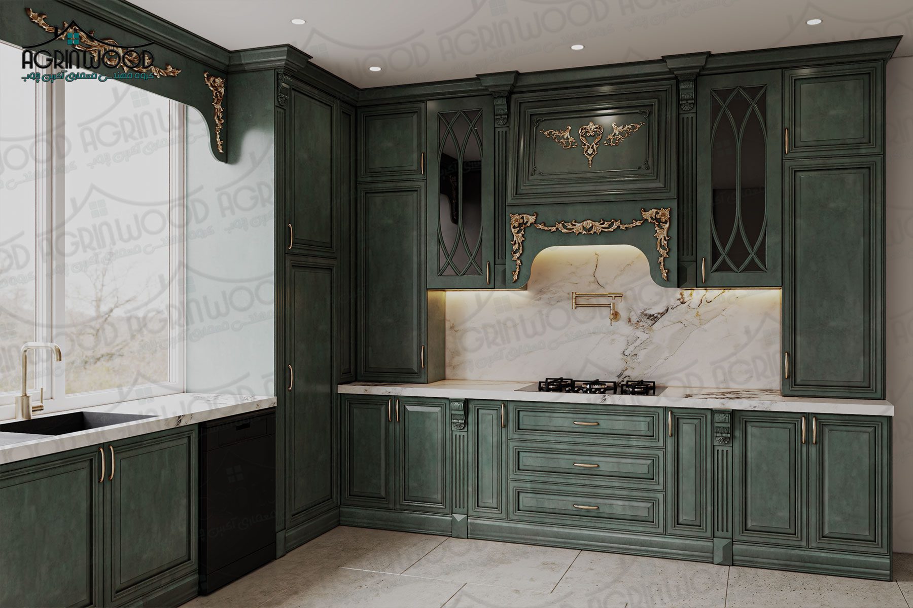 کابینت طرحدار ام دی اف