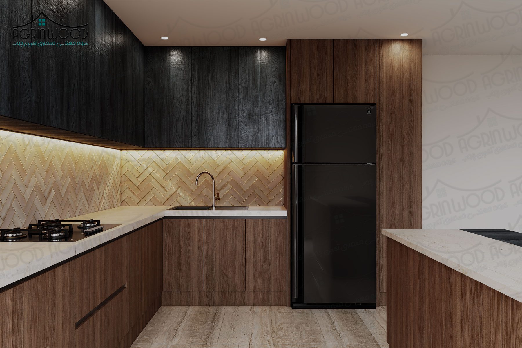 مدل مدرن کابینت ام دی اف