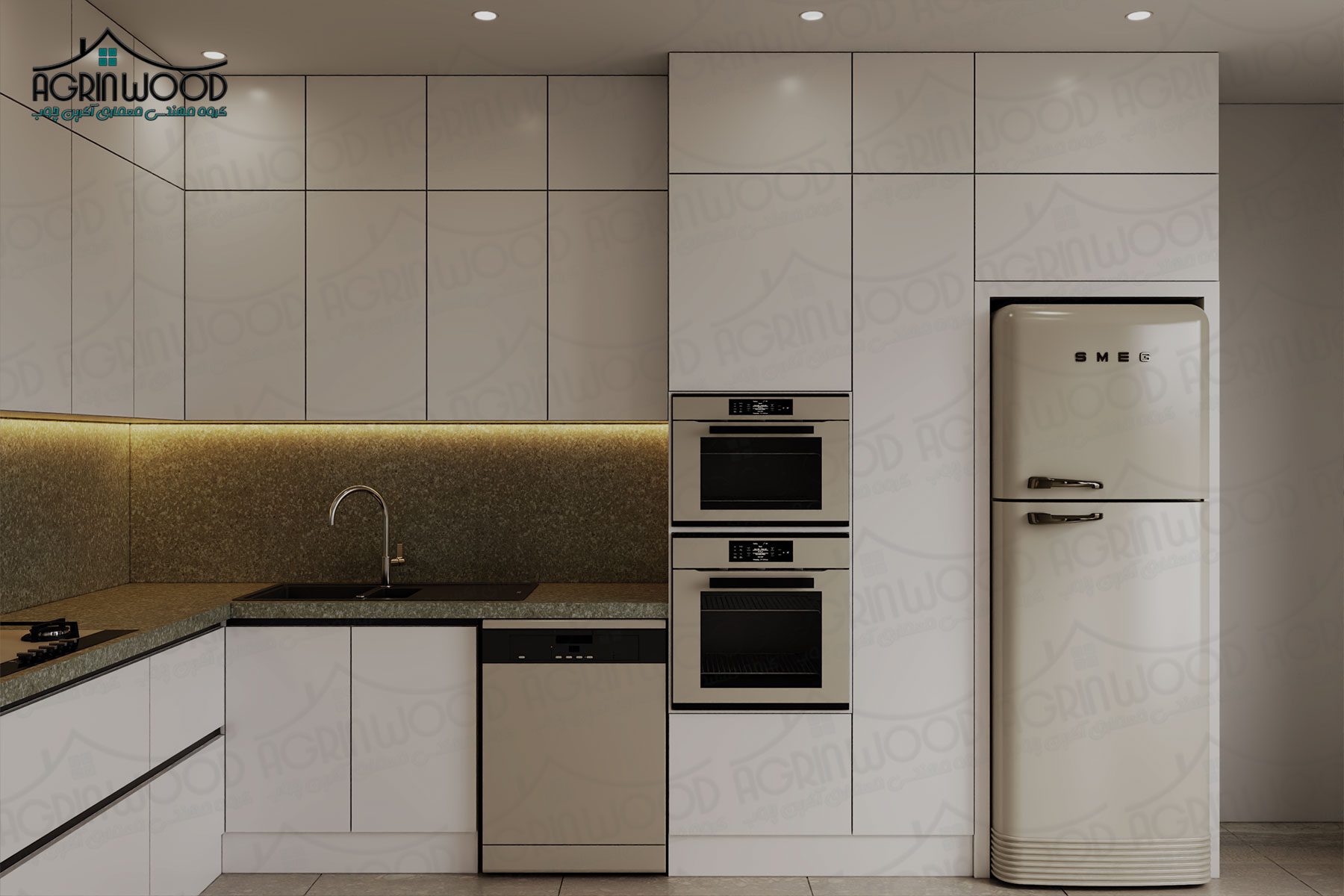 مدل مدرن کابینت سفید