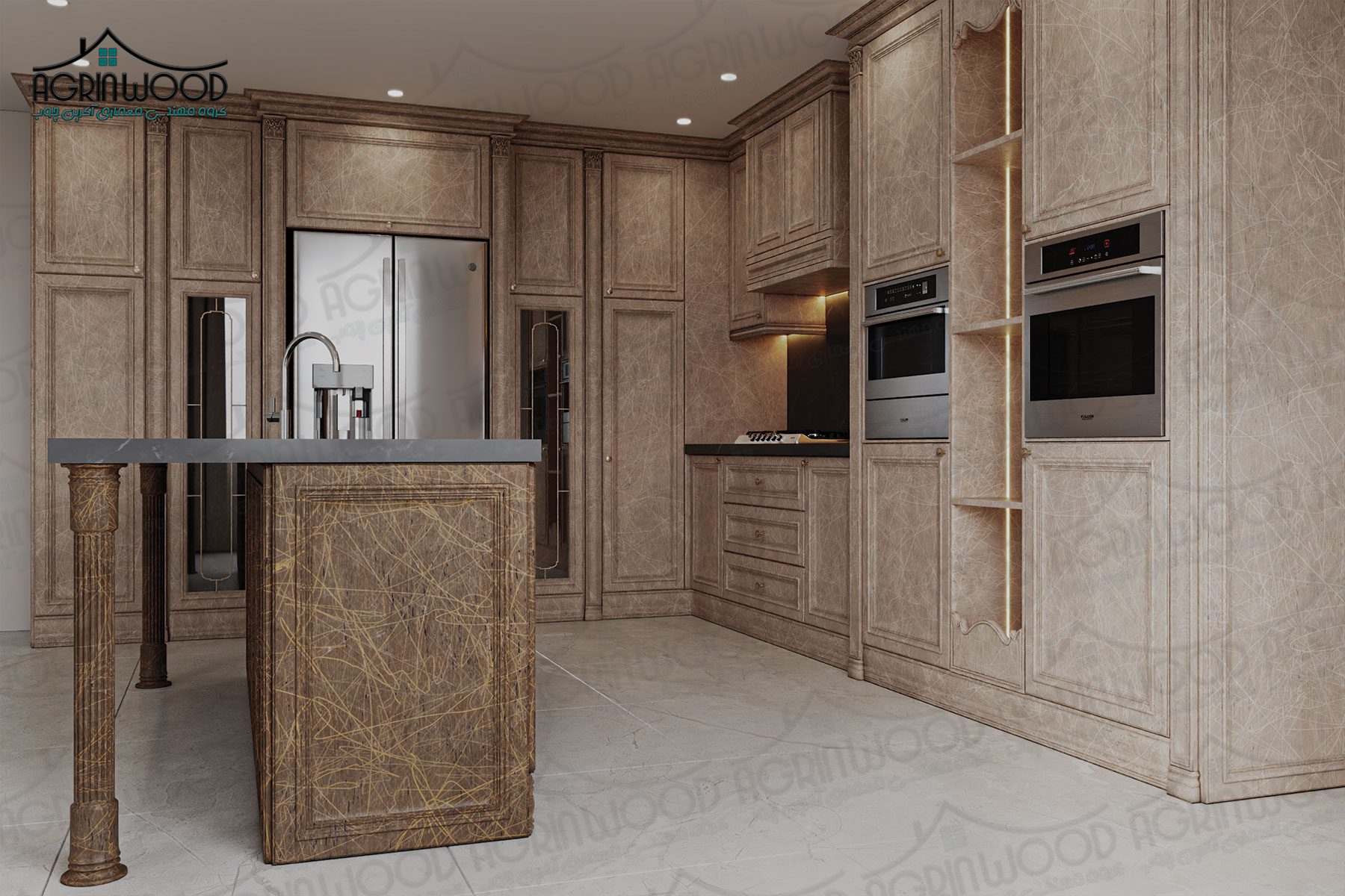 طراحی کابینت کلاسیک 2025