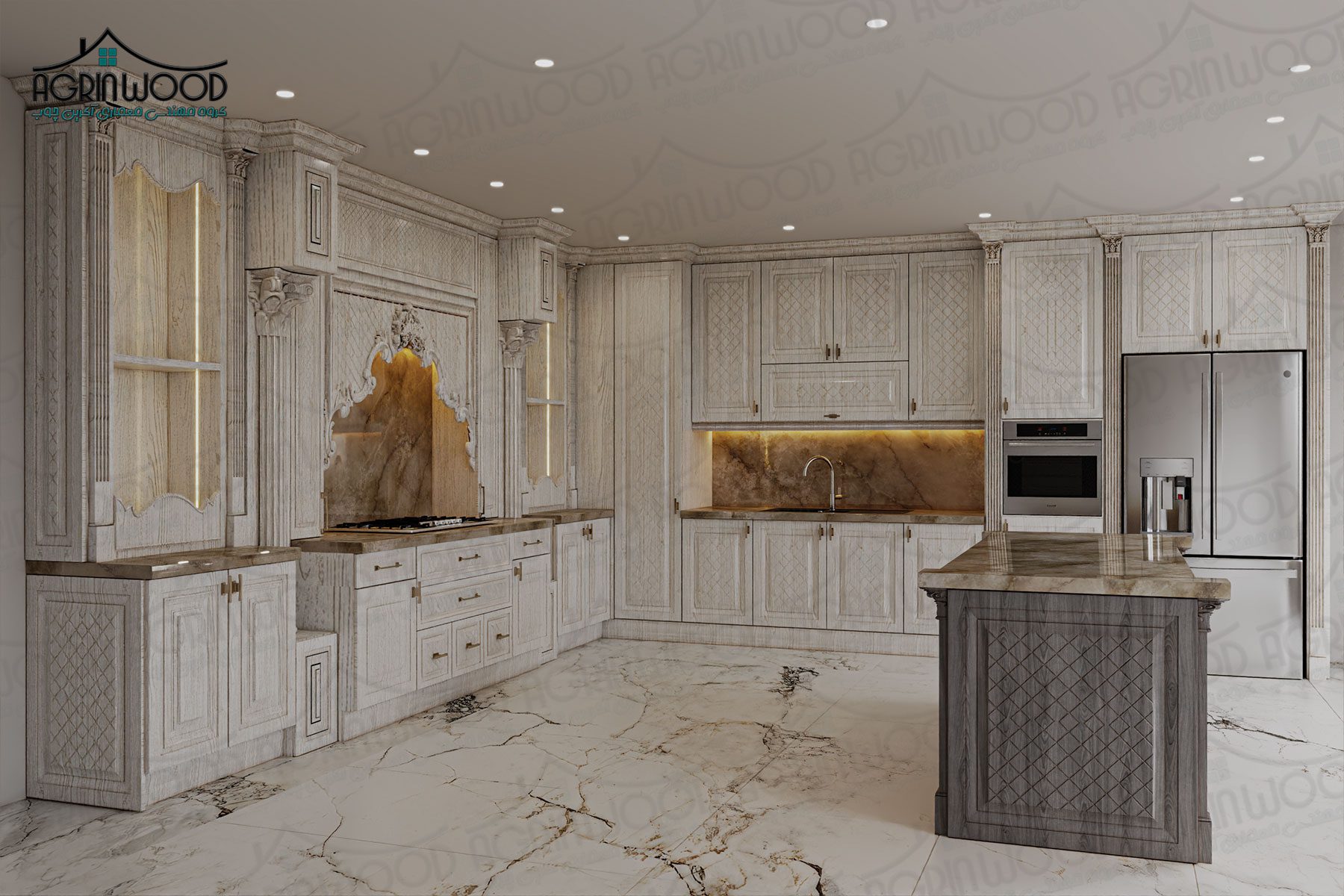 کابینت طرحدار با روکش ممبران