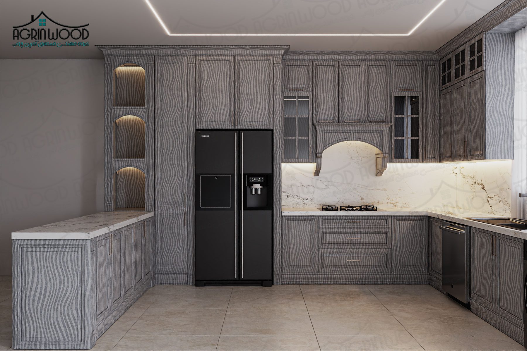 کابینت طرحدار ام دی اف