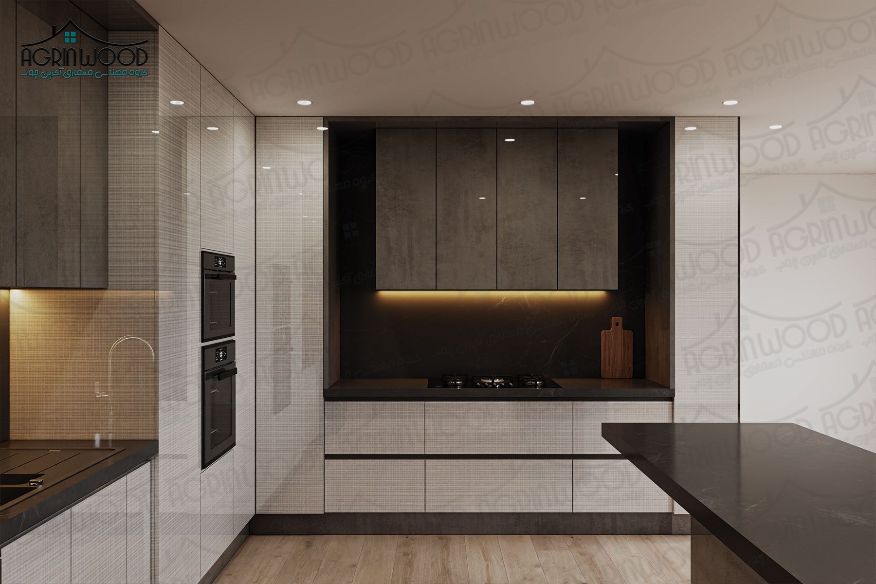 ترکیب ممبران و های گلاس در طراحی آشپزخانه