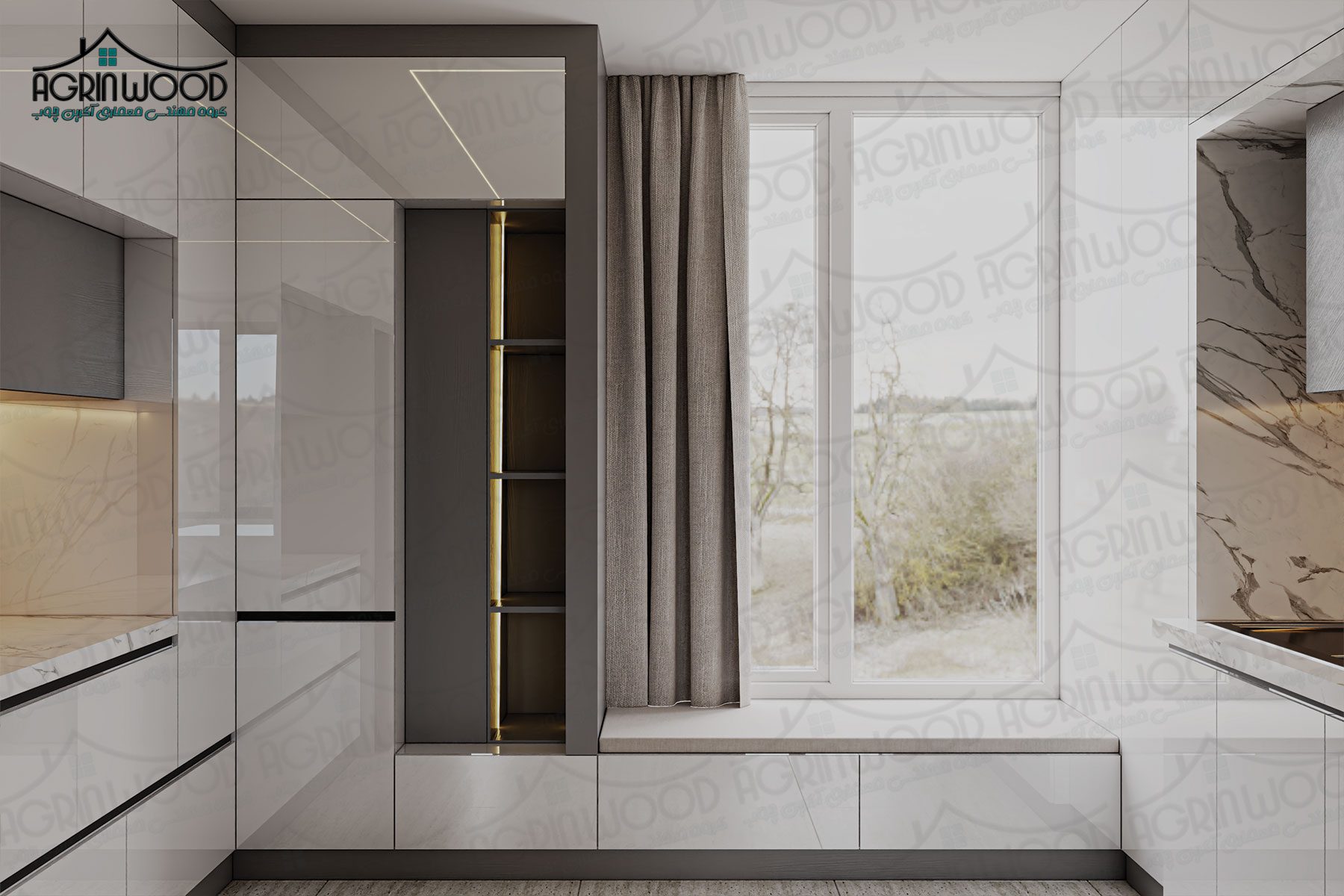 مدل مدرن کابینت سفید