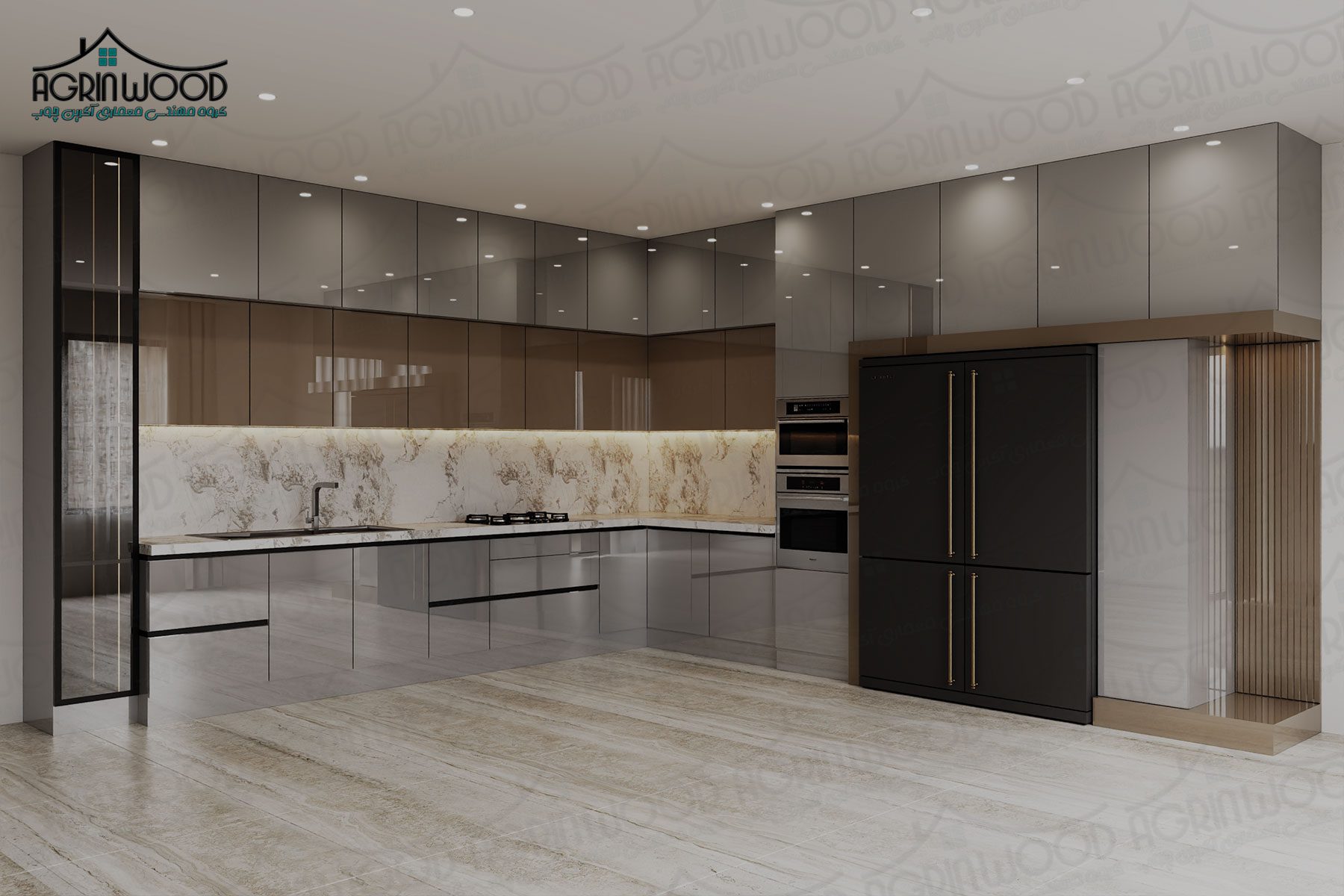 مدل مدرن کابینت پلی گلاس