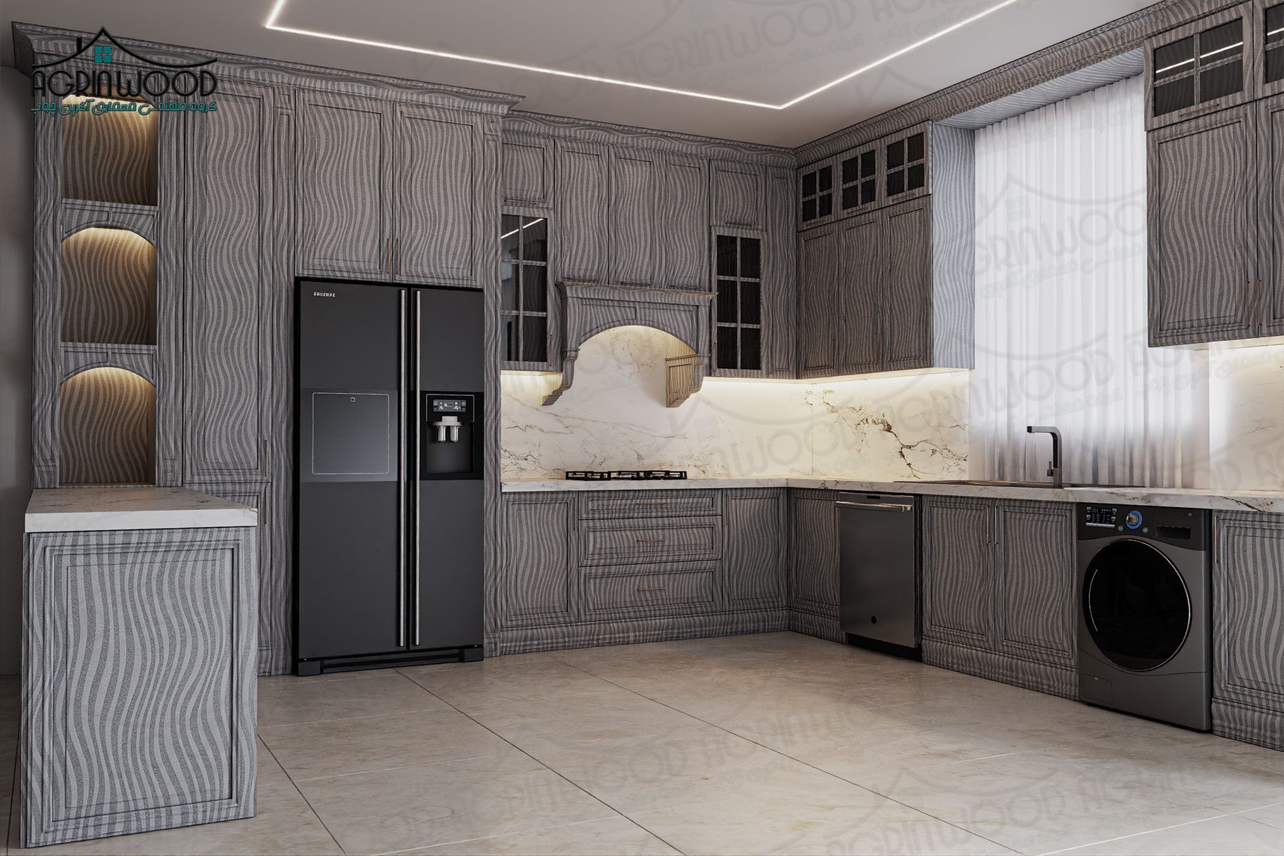 طراحی کابینت نئوکلاسیک 2025 طراحی کابینت نئوکلاسیک 2025