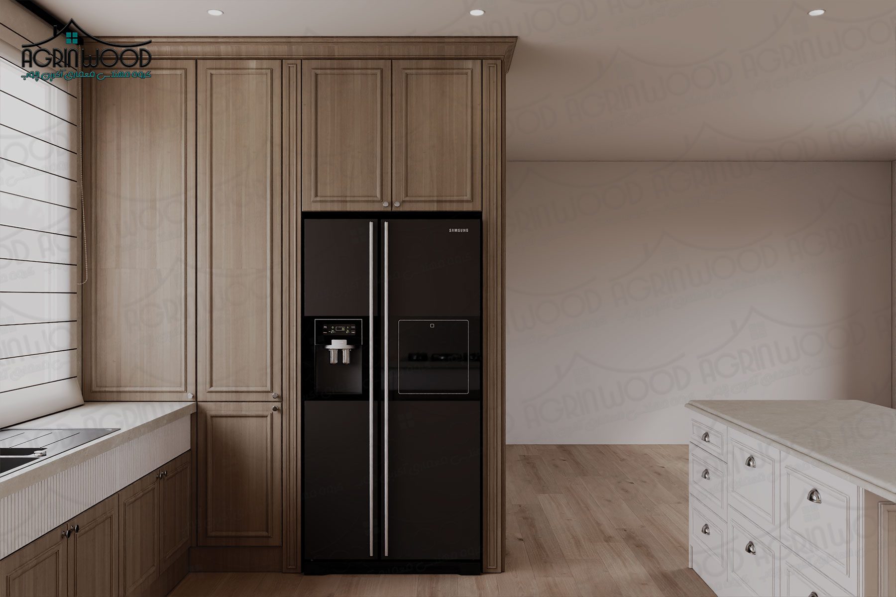 طرح جدید کابینت چوبی