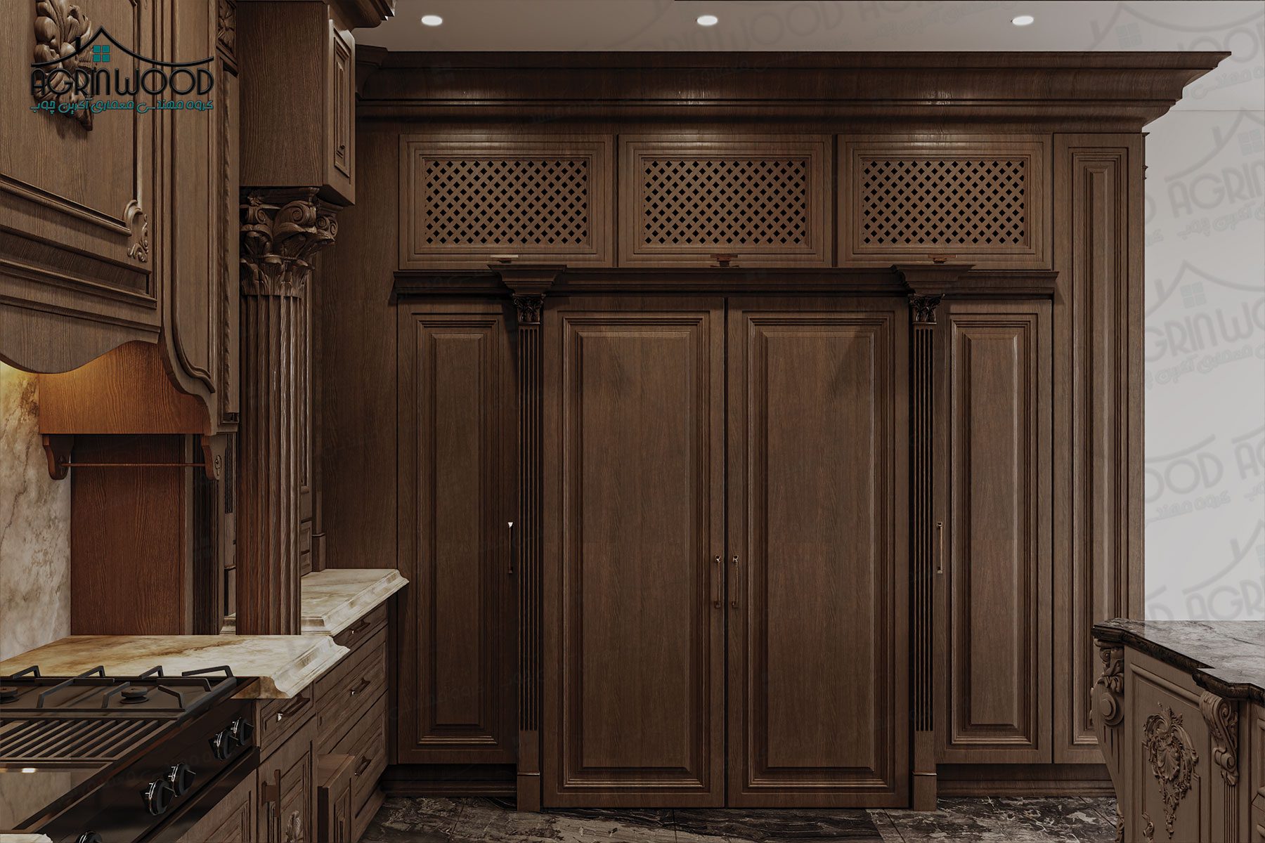 کابینت طرحدار با روکش ممبران