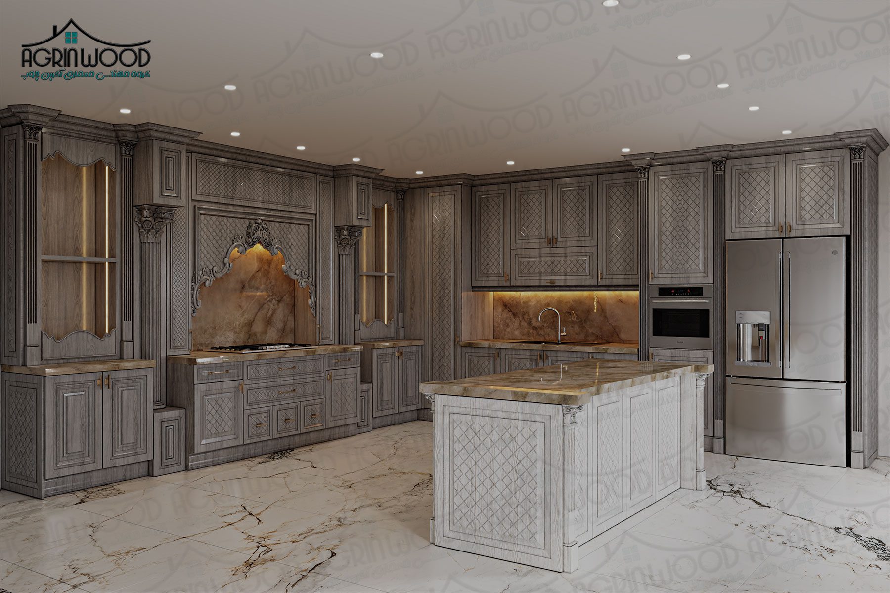 کابینت طرحدار کلاسیک