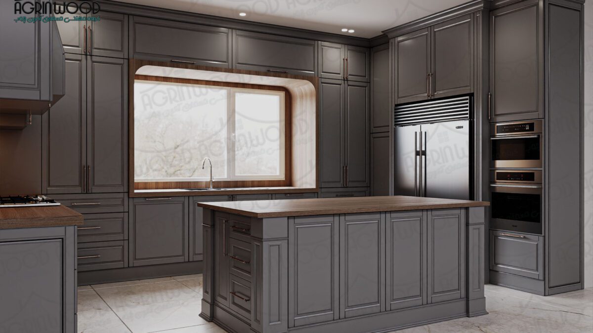 ترکیب کابینت چوبی با نئوکلاسیک