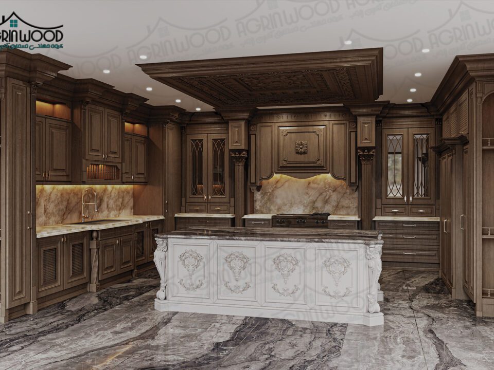 طرح جدید کابینت چوبی