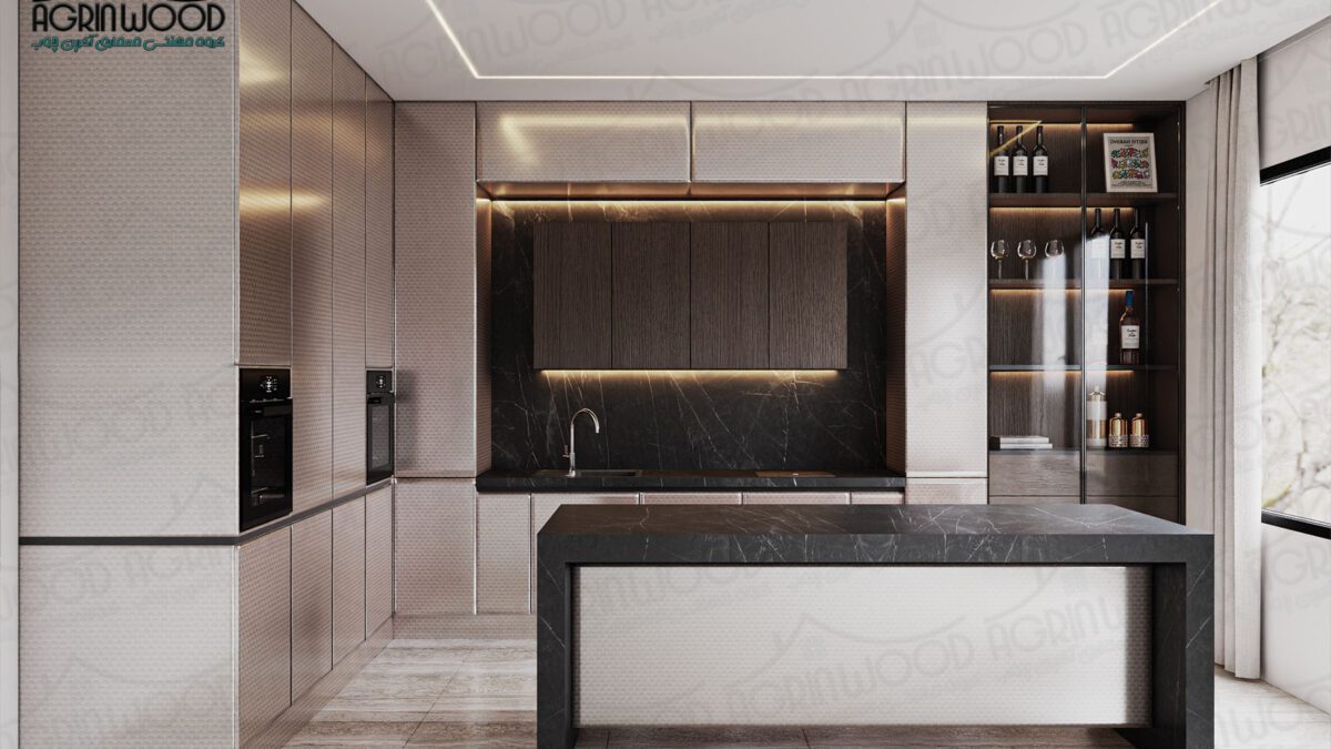 ترکیب کابینت چوبی با های گلاس