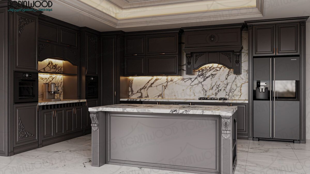 کابینت طرحدار با روکش ممبران