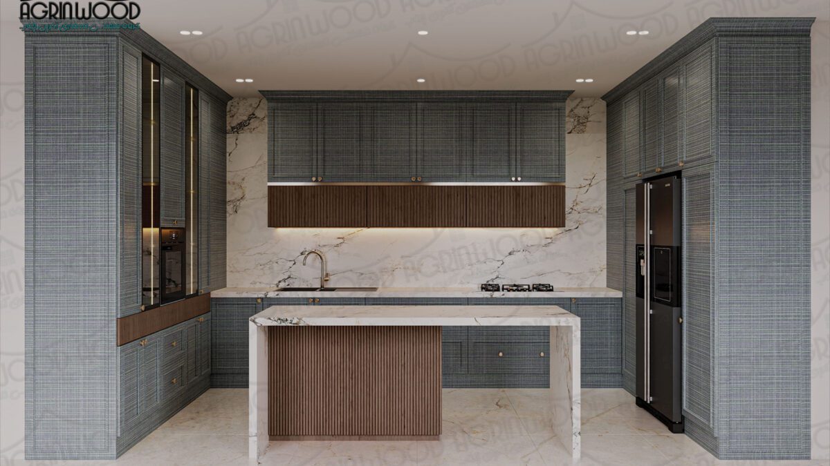 کابینت چوبی دو رنگ