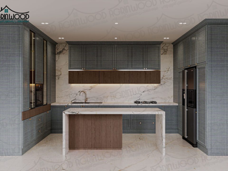 کابینت چوبی دو رنگ