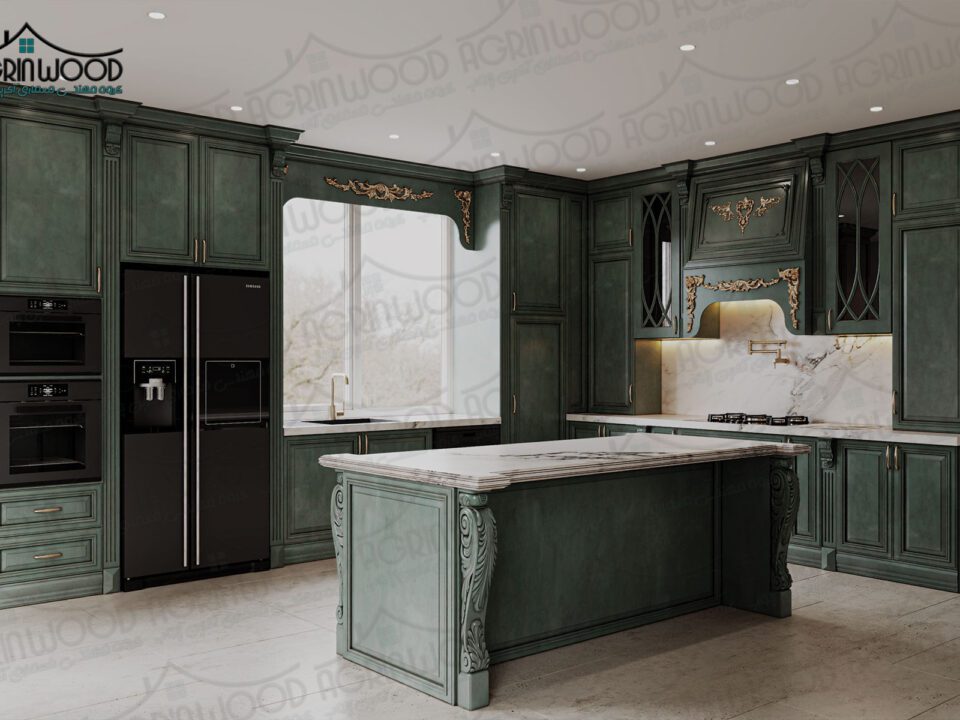 کابینت چوبی با پتینه کاری