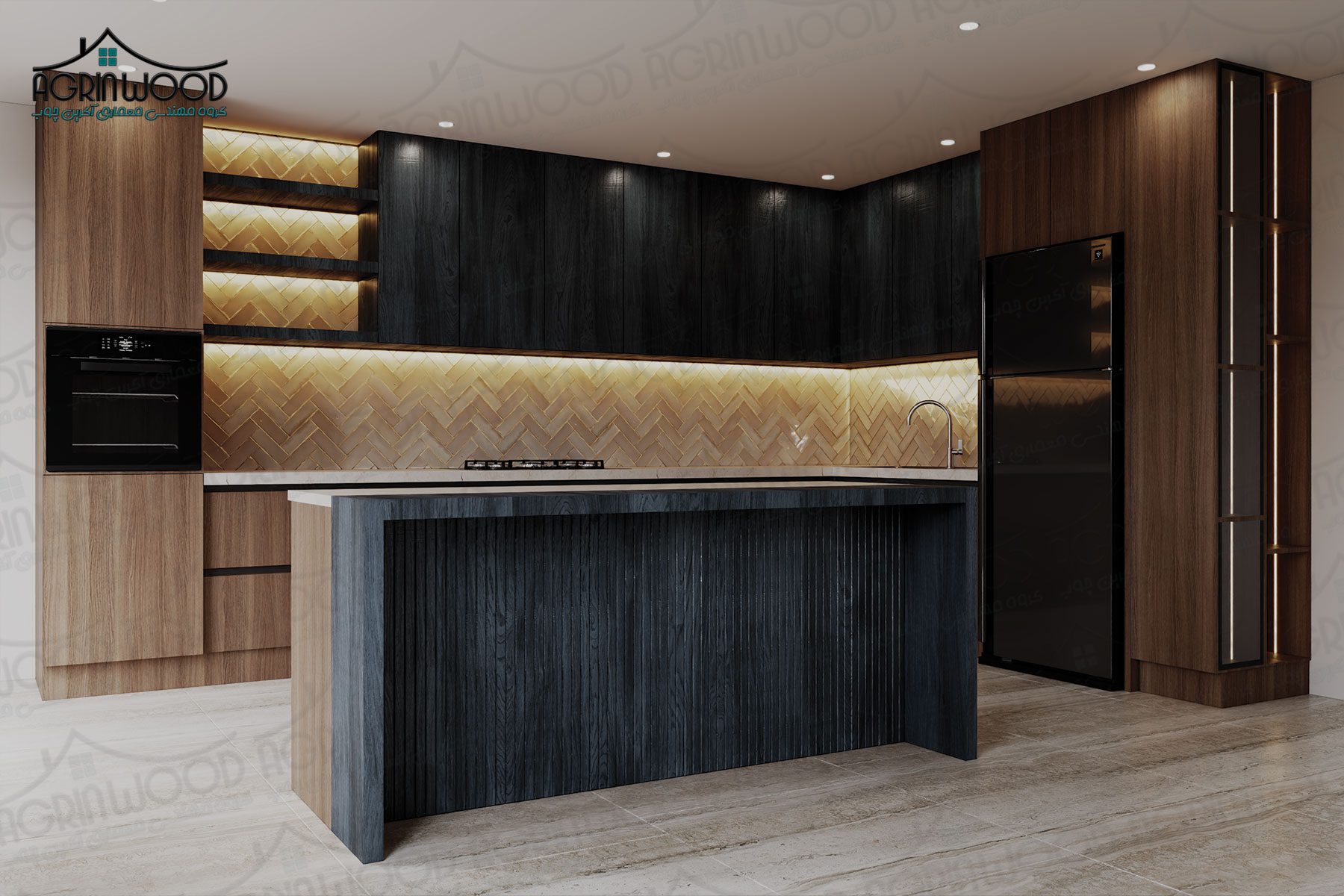 کابینت طرحدار ام دی اف