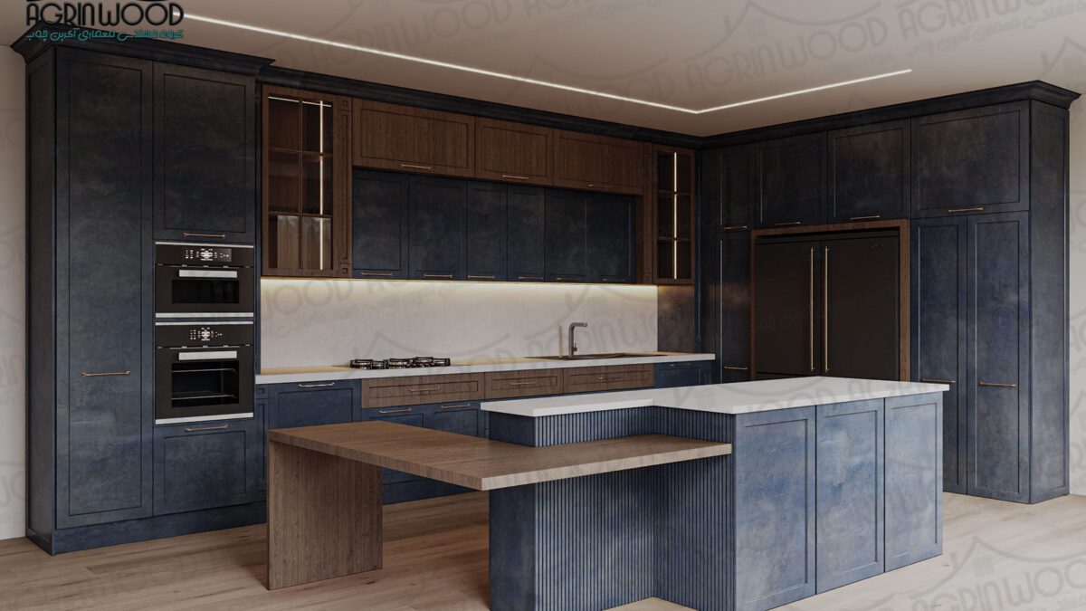 کابینت دو رنگ چوبی