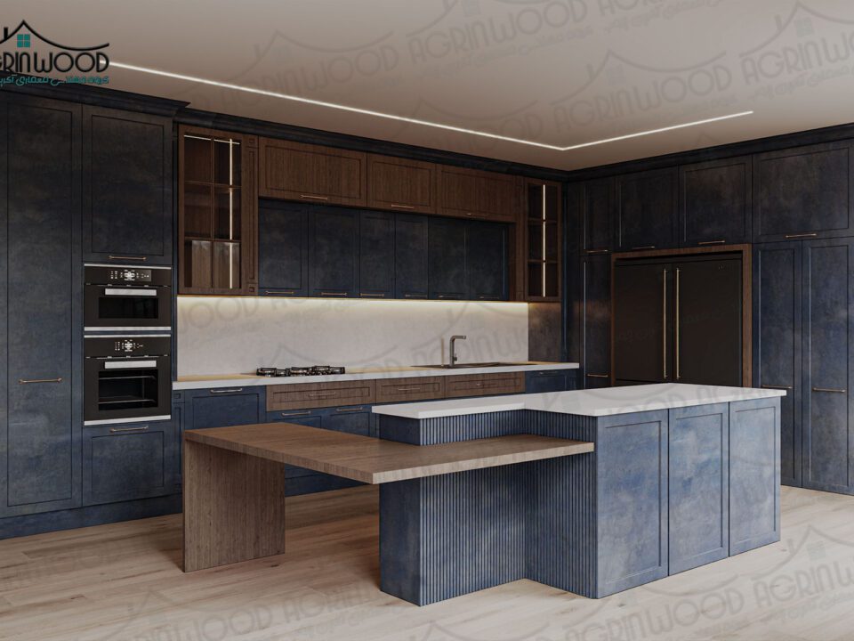 کابینت دو رنگ چوبی