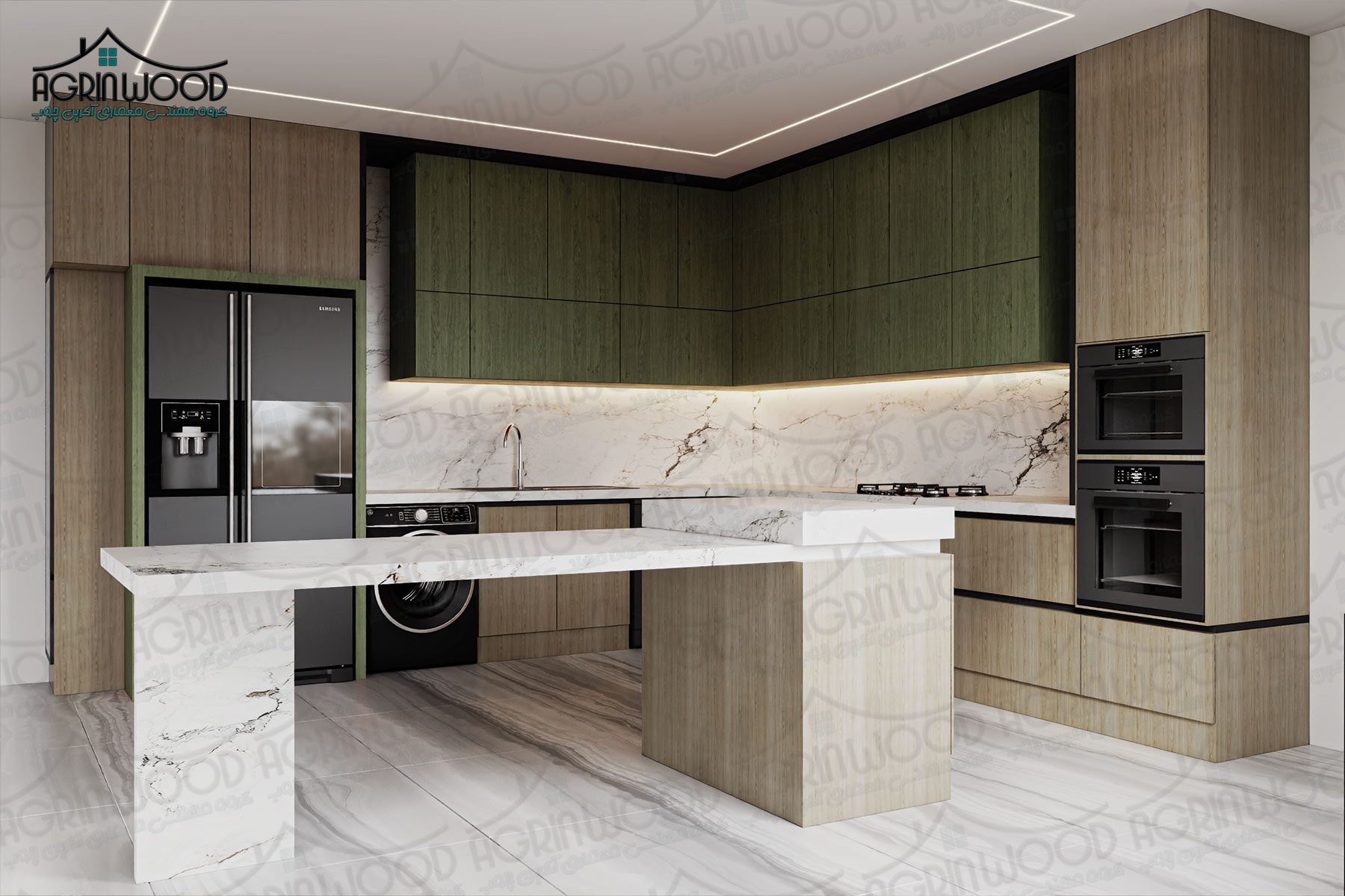 مدل مدرن کابینت ام دی اف