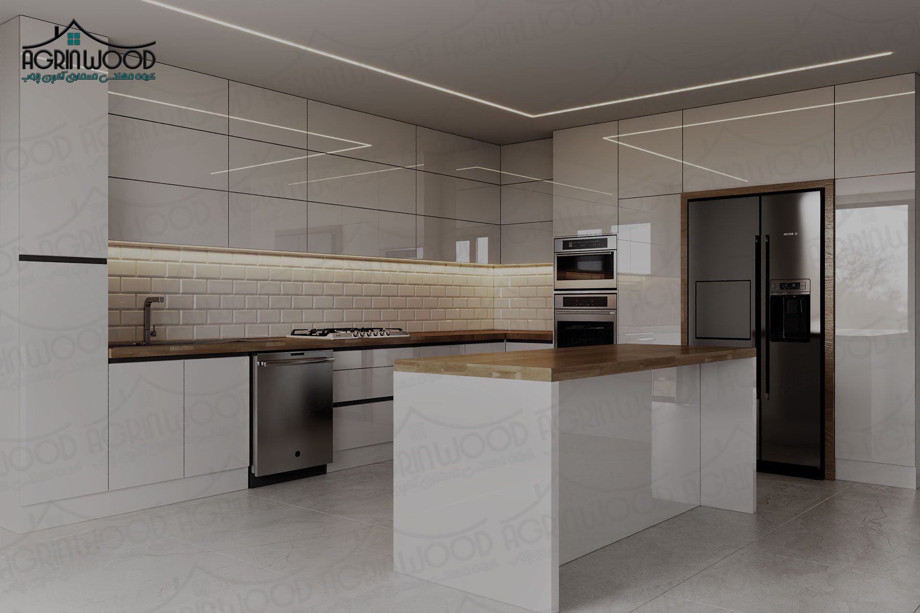 مدل مدرن کابینت سفید