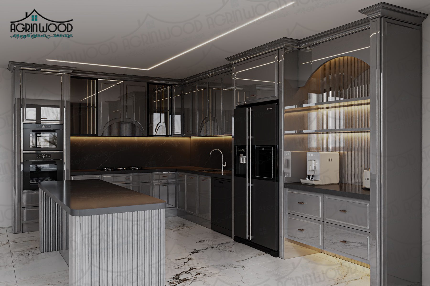 طراحی کابینت نئوکلاسیک 2025