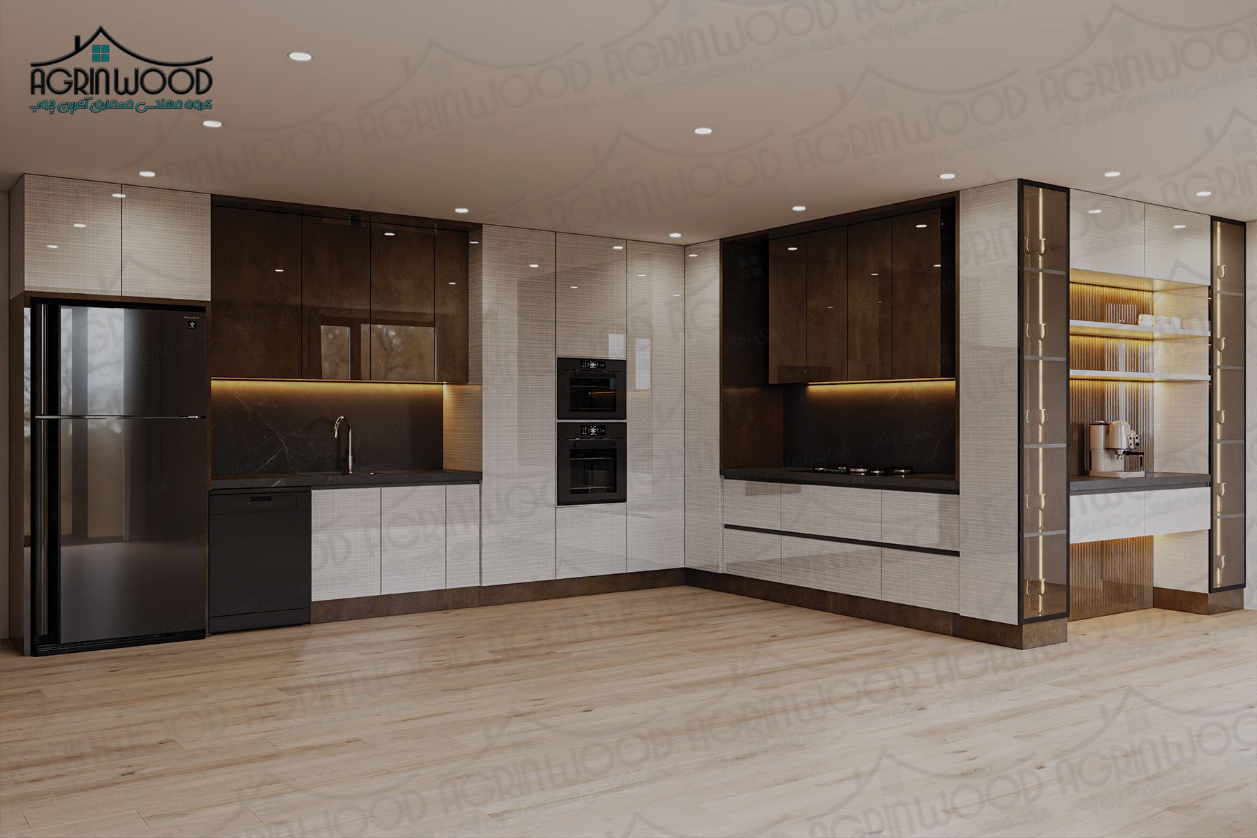 طراحی کابینت های گلاس 2025