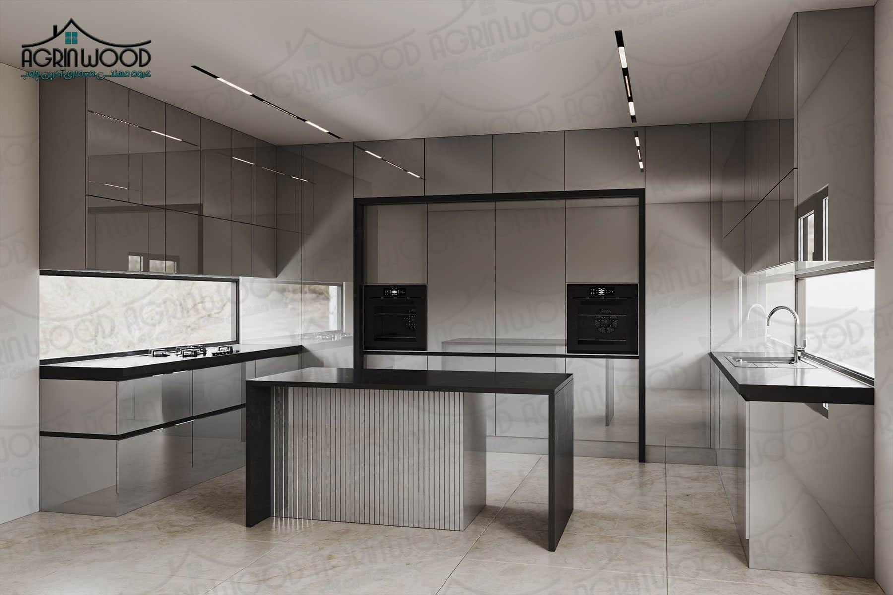 مدل مدرن کابینت های گلاس