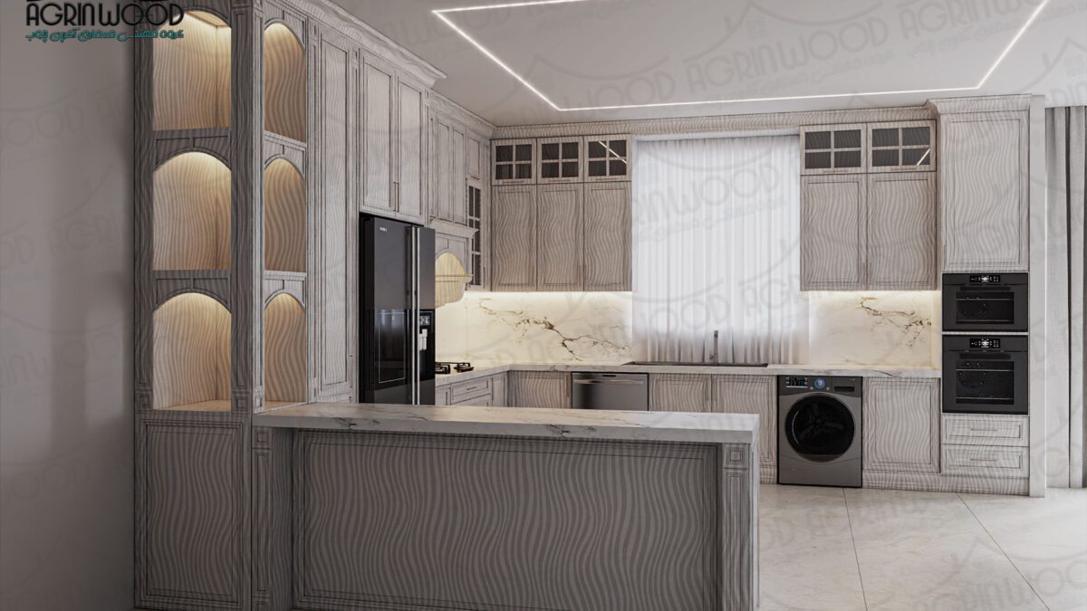 کابینت طرحدار ترکیبی